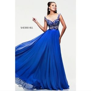 Beautiful royal blue sherri hill dress
